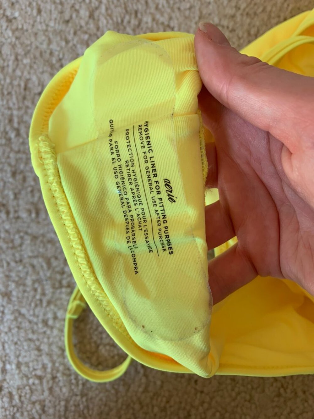 Aerie One-Piece High-Rise Strappy Swimsuit, Yellow, size S NWOT - Picture 3 of 7